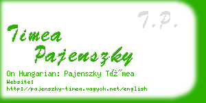 timea pajenszky business card